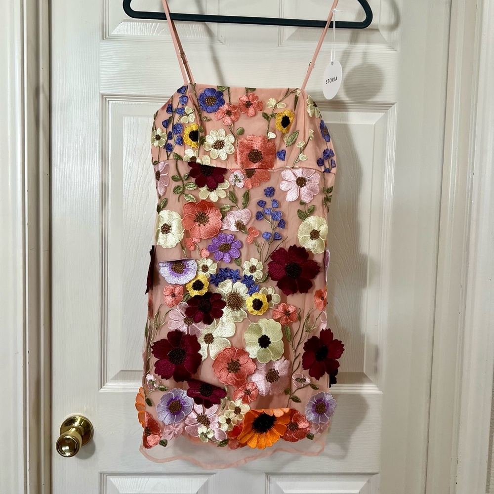 Cocktail Dress - Pink and
Yellow  NEW w/Tags!!